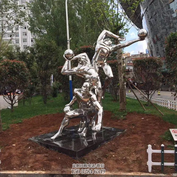 投球雕塑,体育赛场人物雕塑,镜面工艺制作 投球雕塑,体育赛场人物雕塑,镜面工艺制作